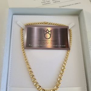 18k tennis necklace 37g, natural mined diamond, with certificate from the origin